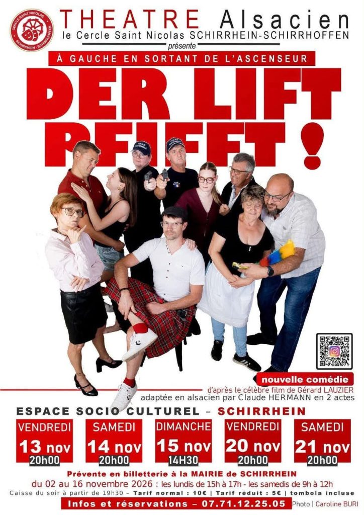 Schirrhein - 🎭 « De Lift pffift » : le rire s’invite à Schirrhein !